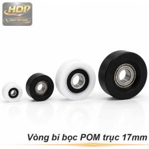 Vòng bi bọc nhựa POM trục 17mm HDI chịu tải cao