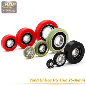 Vòng bi bọc nhựa PU trục 25mm & 30mm nhiều kích thước