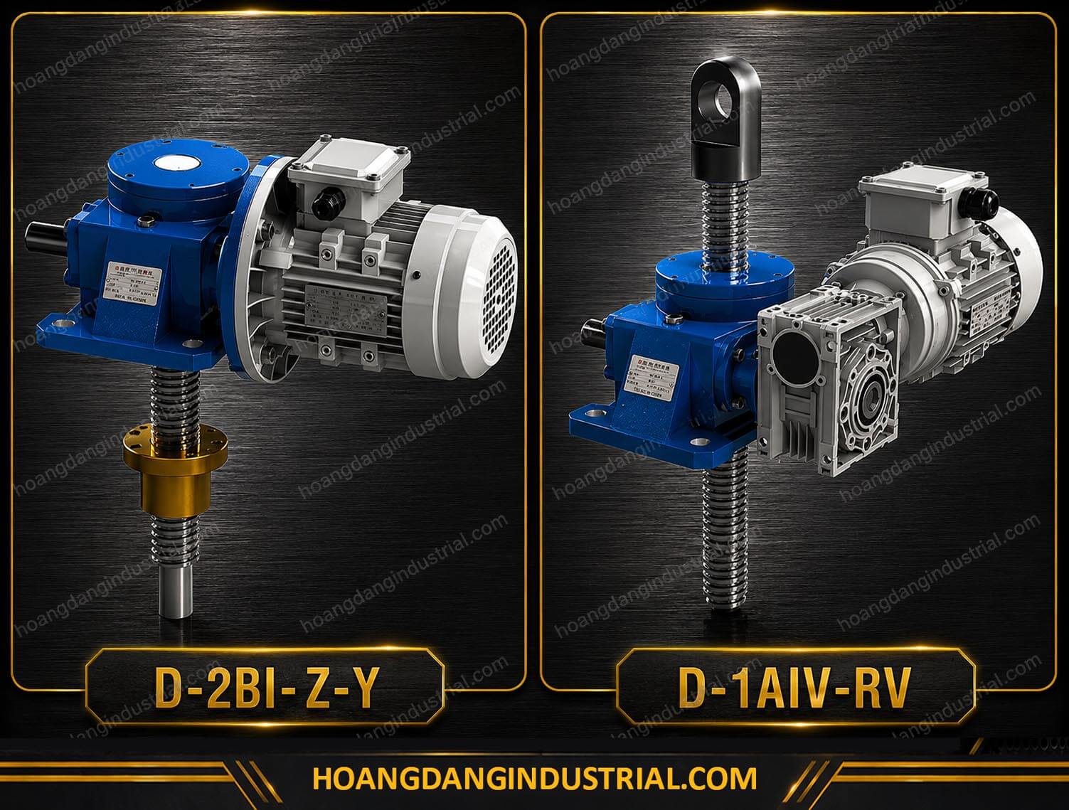 Phiên bản lắp motor cho kích vít me nâng hạ SWL