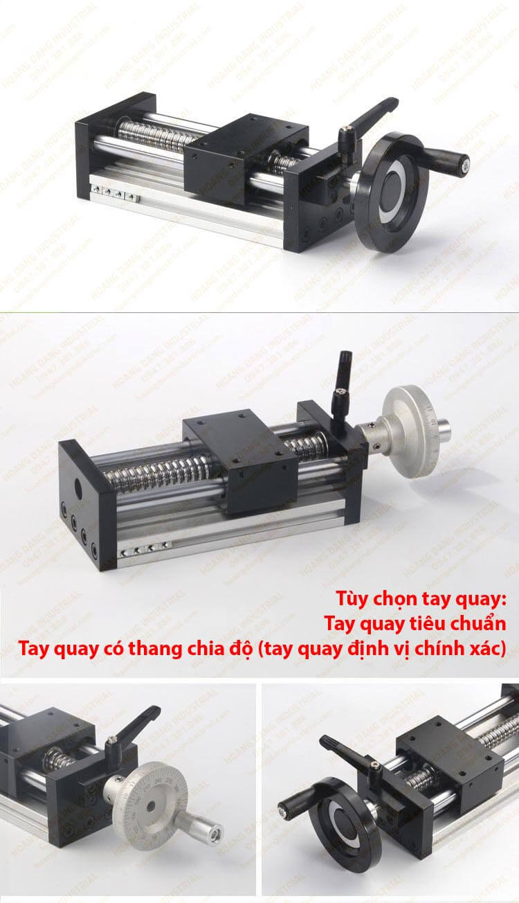 Bàn trượt tay quay GGS80 với vô lăng điều khiển thủ công chính xác