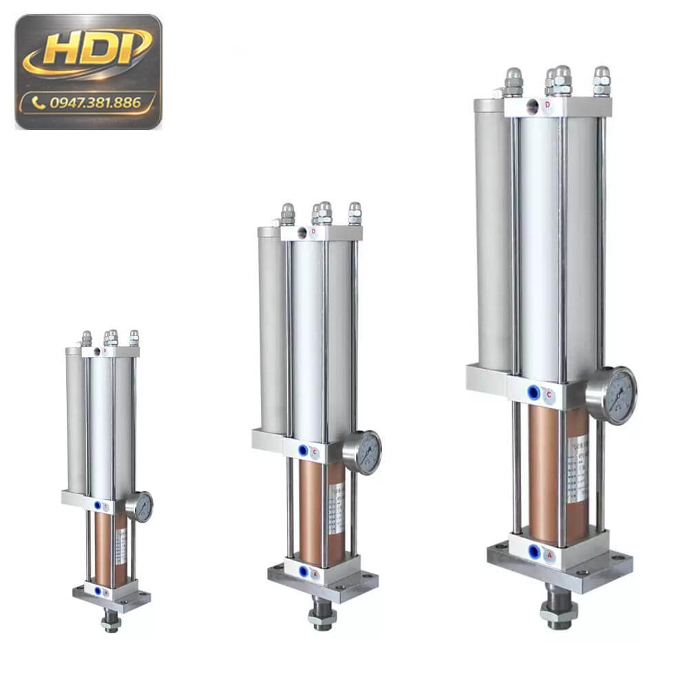 Xi lanh tăng áp MPT80 5 tấn khí nén thủy lực