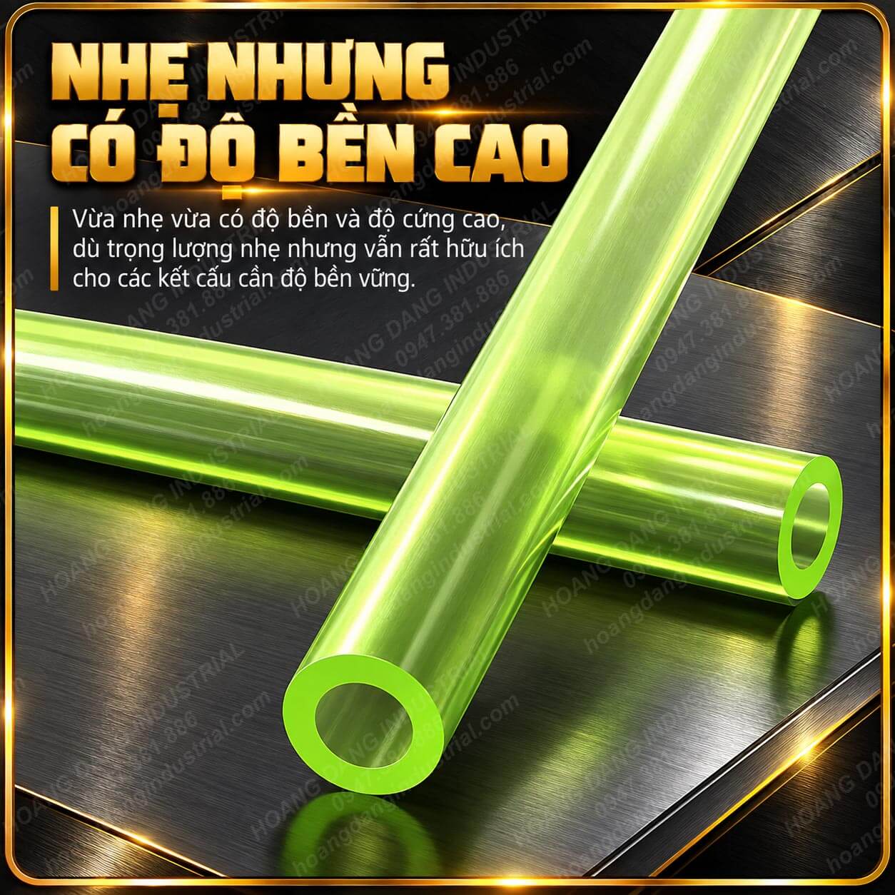Cây ống nhựa PU có độ bền cao và trọng lượng nhẹ