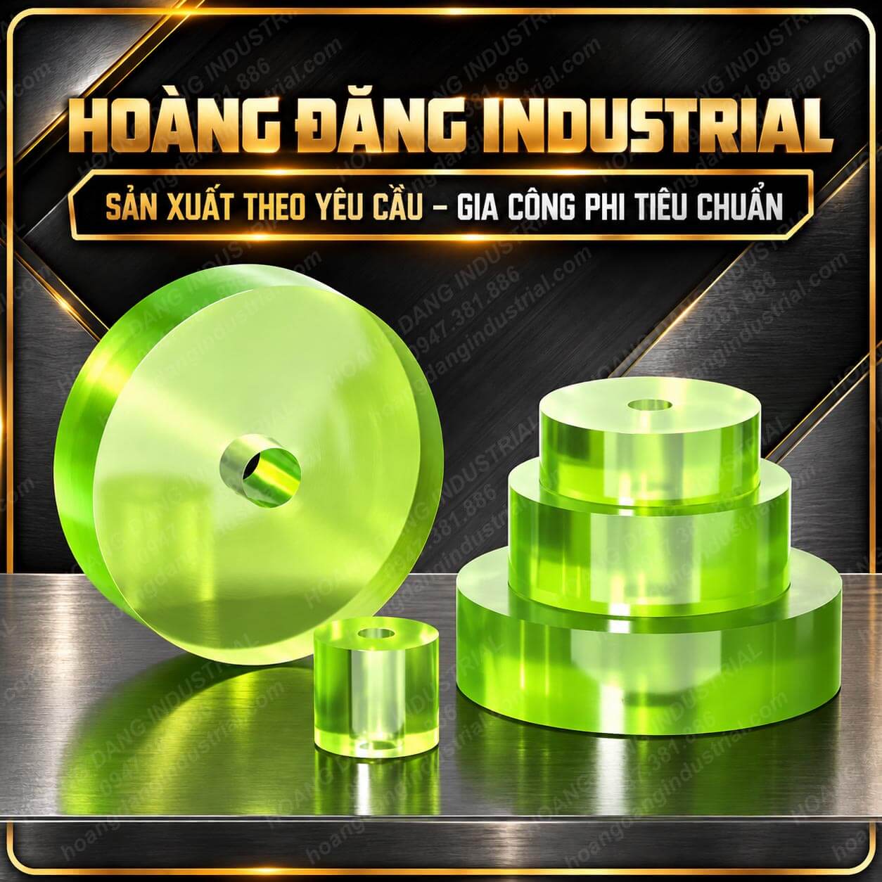 Đệm polyurethane PU Hoàng Đăng Industrial sản xuất theo yêu cầu