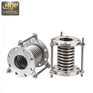 Khớp nối giãn nở inox mặt bích HDI dạng sóng có thanh giằng
