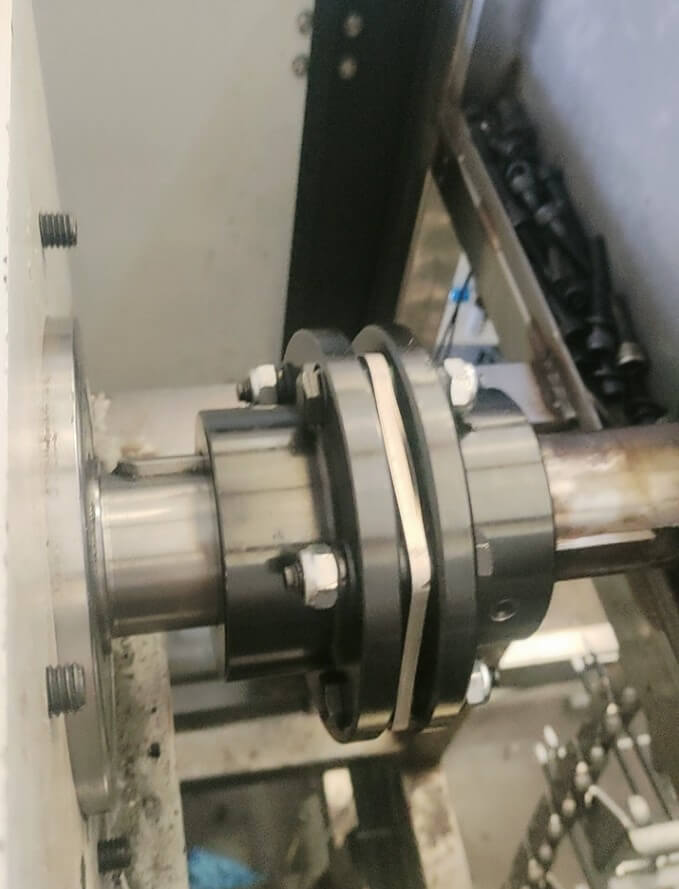 Khớp nối màng DJM lắp thực tế trên hệ thống truyền động