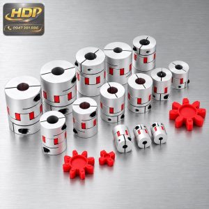 Khớp nối mềm hoa mai LM nhiều kích thước với đệm PU màu đỏ và thân hợp kim nhôm