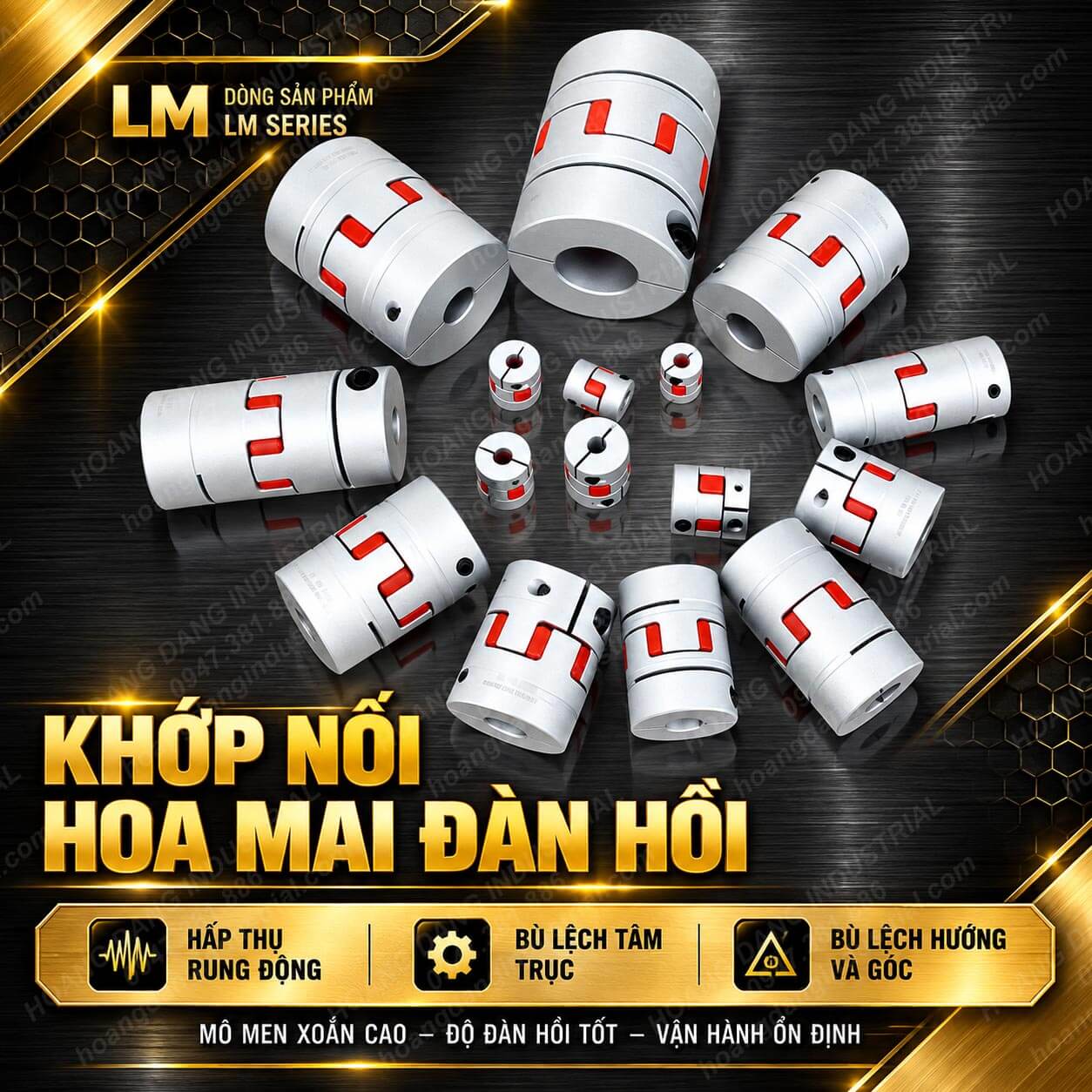Khớp nối mềm hoa mai LM Series nhiều kích thước và cấu hình