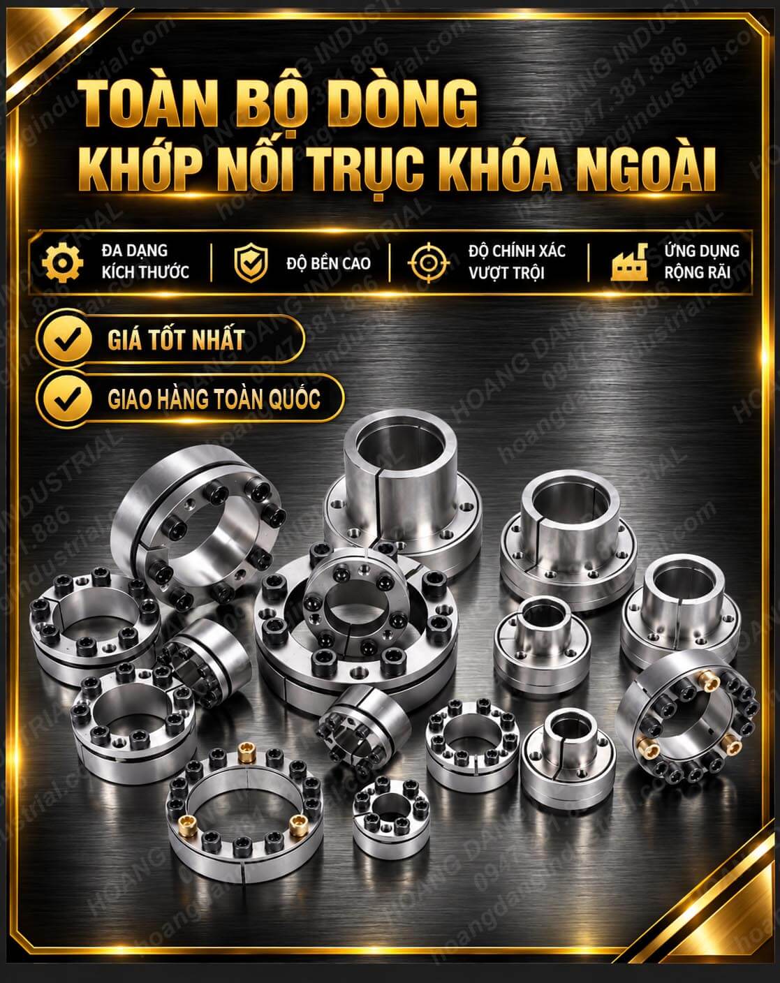 Khớp nối trục khóa ngoài MAL nhiều kích thước cho máy công nghiệp