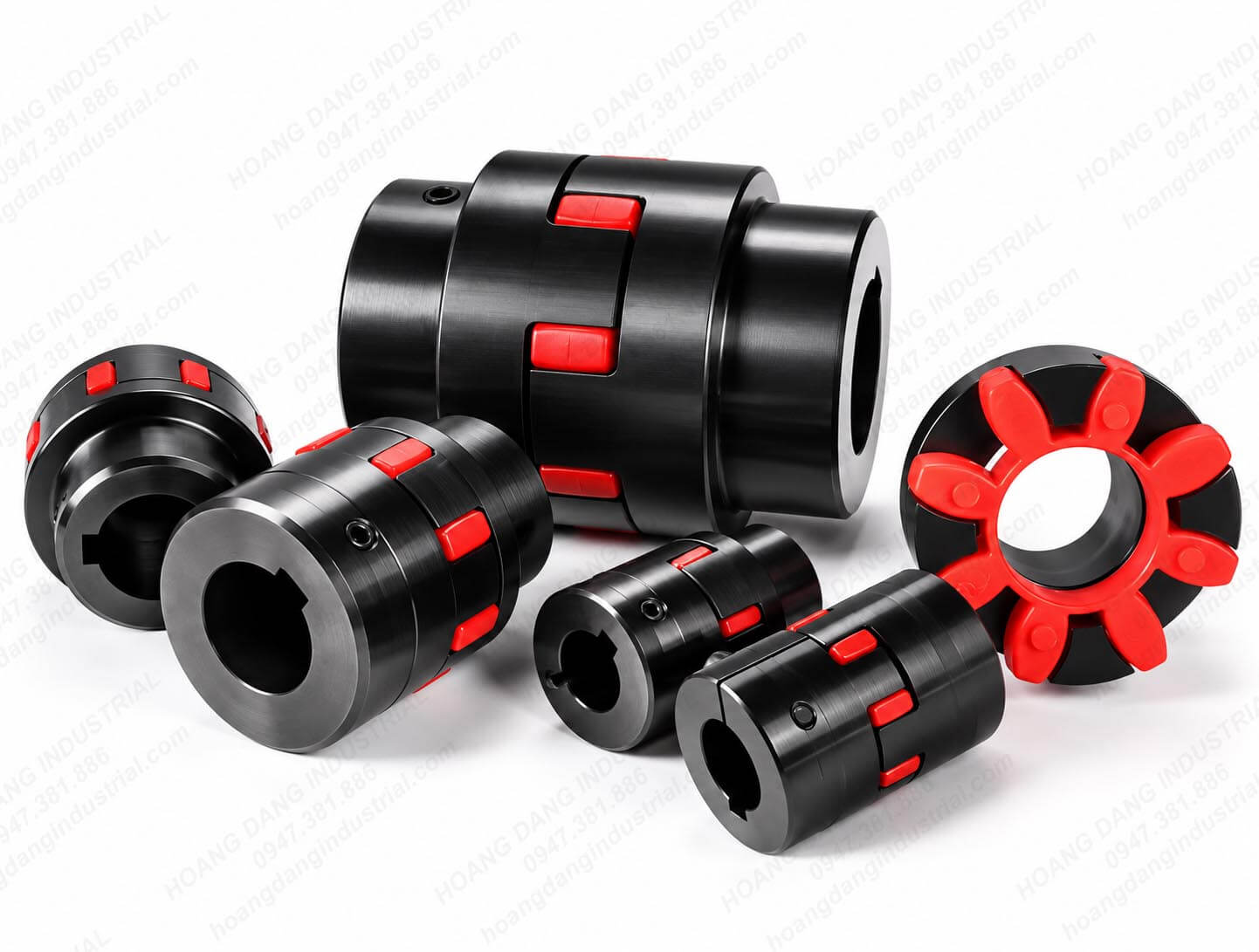 Khớp nối trục XL các model với đệm đàn hồi dạng sao màu đỏ