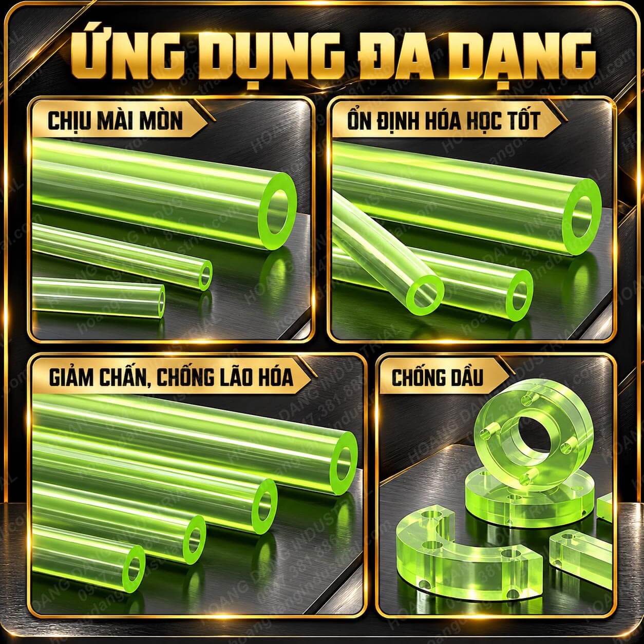 Ống polyurethane ứng dụng đa dạng trong công nghiệp