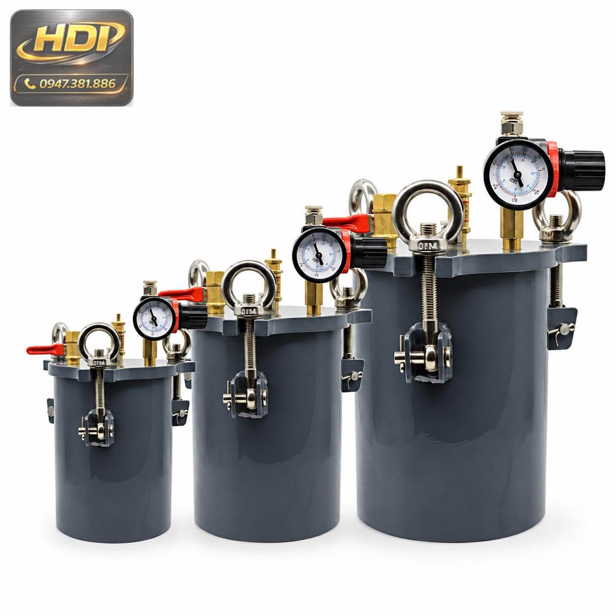Bình cấp keo bằng khí nén nhiều kích thước dùng trong công nghiệp
