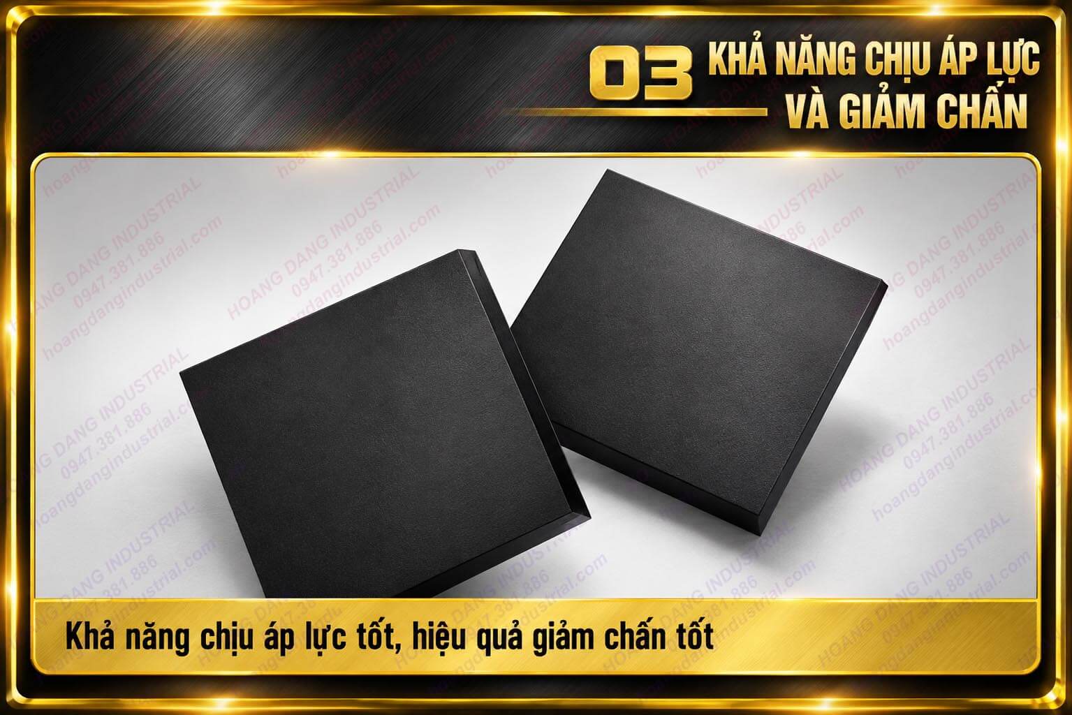 Đệm cao su chống rung chịu áp lực và hỗ trợ giảm chấn cho thiết bị