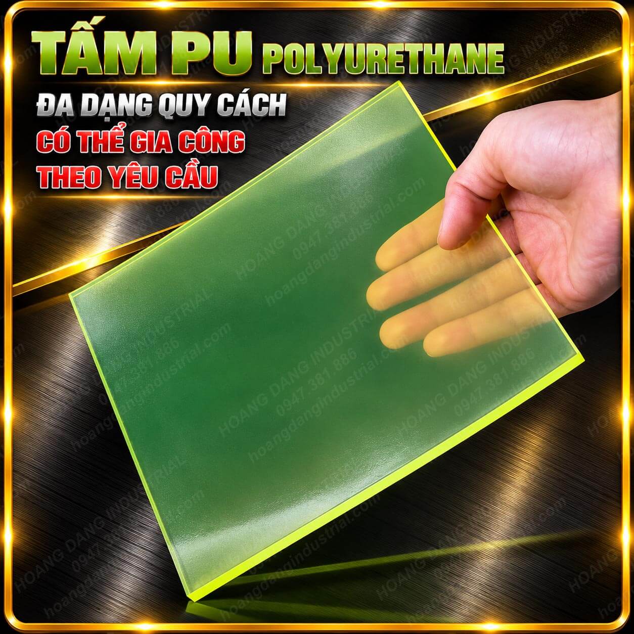 Tấm PU mỏng nhiều kích thước dùng trong công nghiệp
