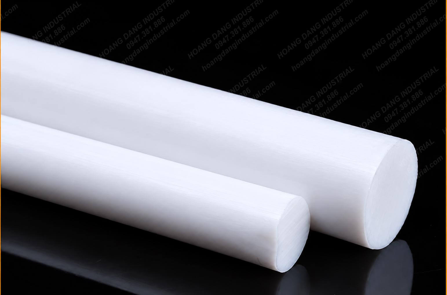 Thanh nhựa Teflon PTFE đặc màu trắng