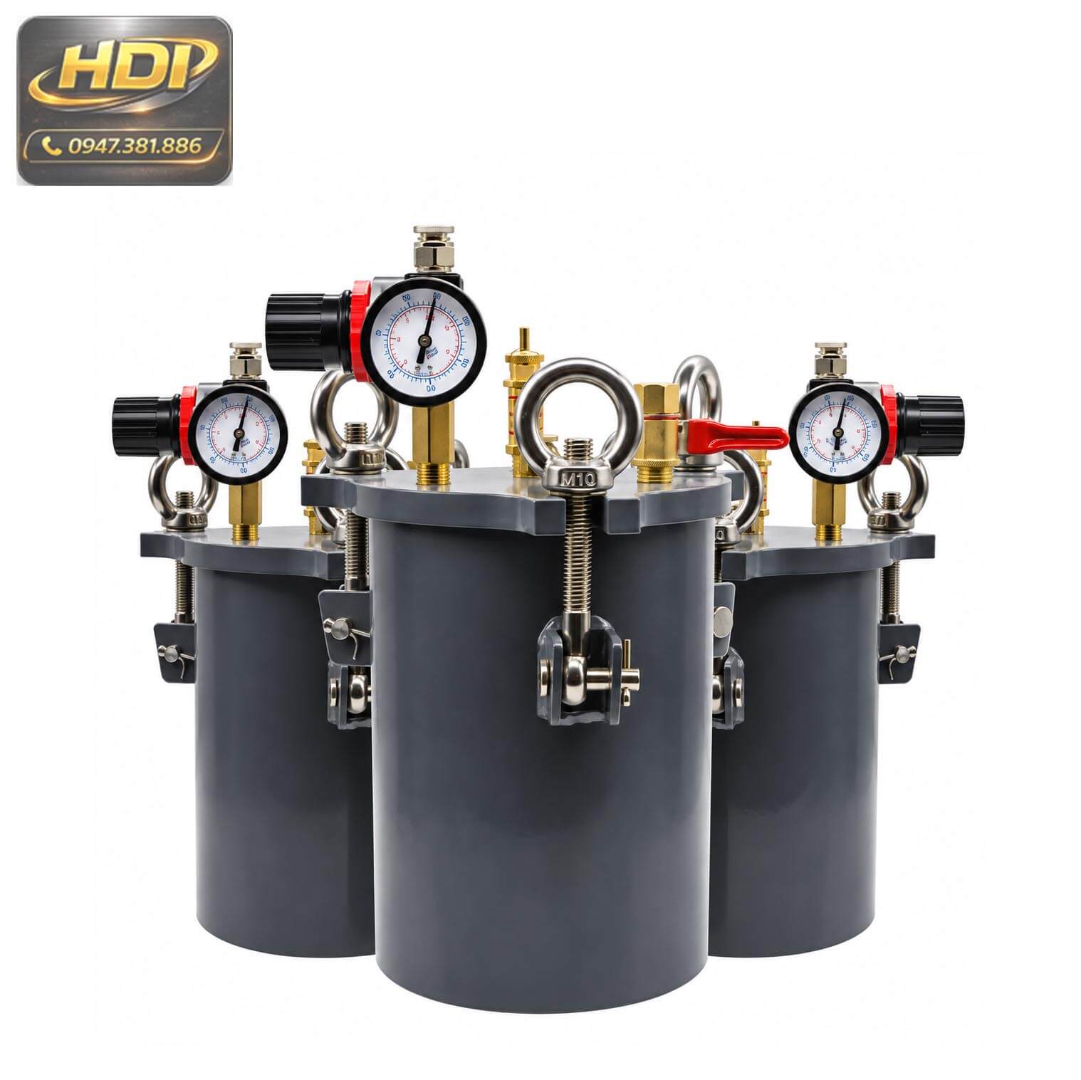 Thùng áp suất thép carbon HDI dùng trong hệ thống cấp keo công nghiệp